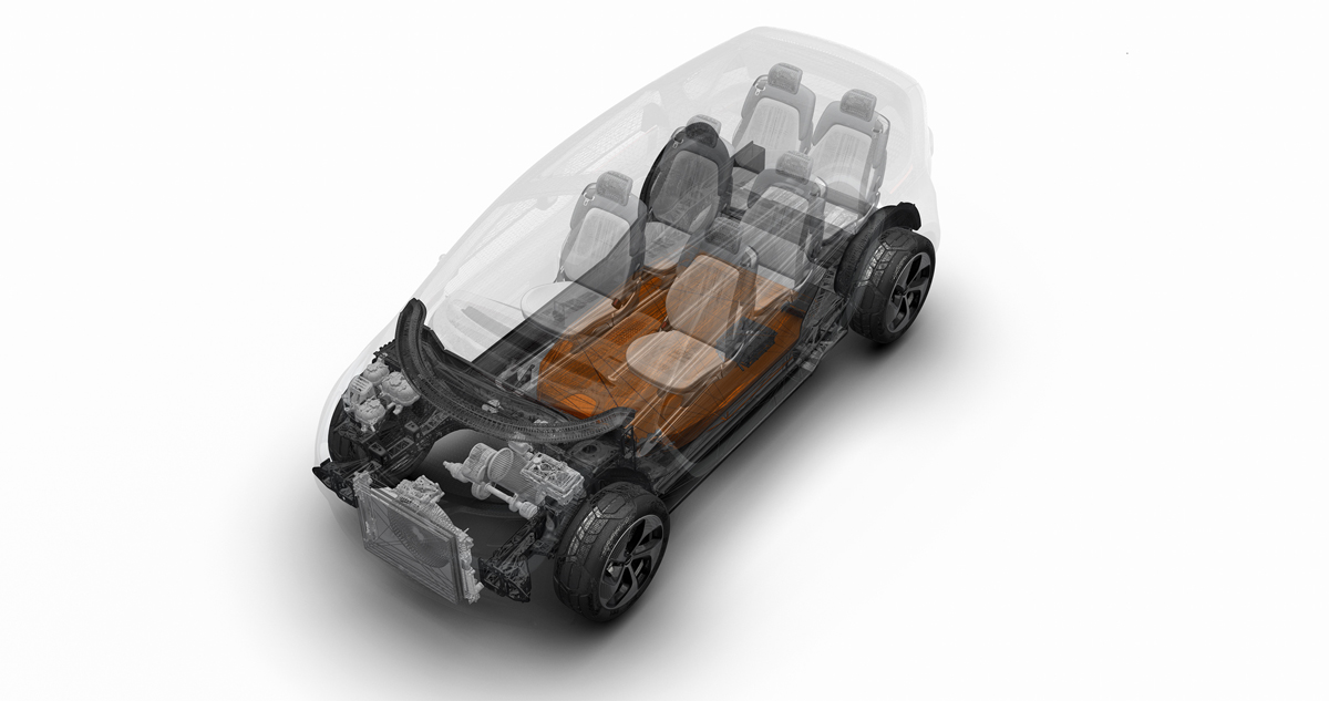 Chrysler Portal Concept mono-volume form and electric powertrain