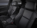 Black Laguna leather front seats of the 2023 Chrysler 300C are embossed with the new 300C logo and further accented with unique silver stitching.