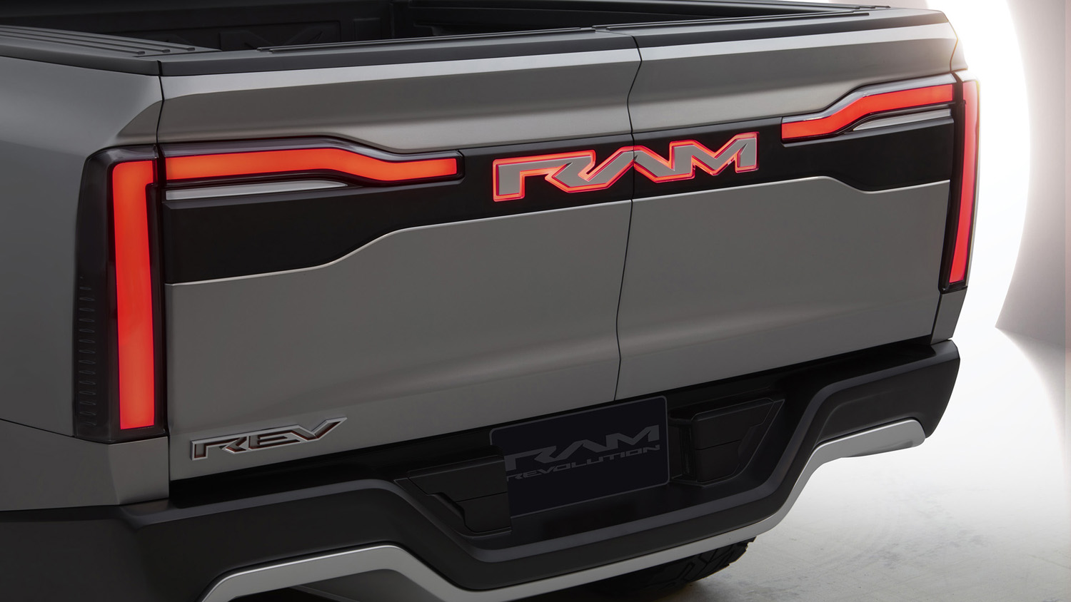 Ram 1500 Revolution Battery-electric Vehicle (BEV) Concept tailgate